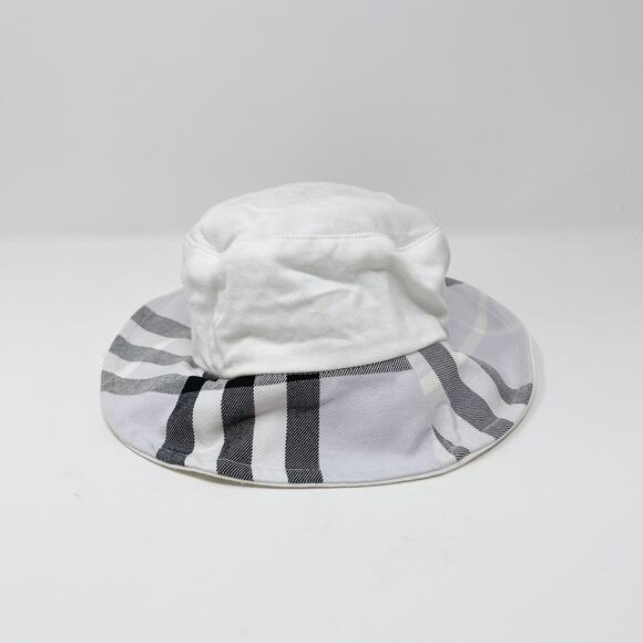 Burberry Reversible Bucket Hat Nova Check White Lilac Purple Black Cotton Womens main image 14